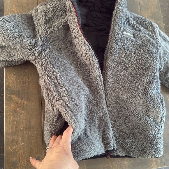 Eddie Bauer Boys' Reversible Jacket Waterproof Lightweight Fleece Hooded XS - Picture 5 of 11